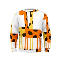 Giraffe Africa Safari Wildlife Kids  Sweatshirt by Nexatart