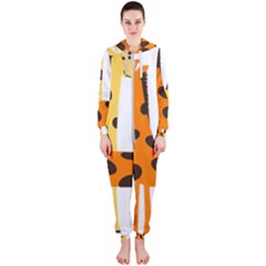 Giraffe Africa Safari Wildlife Hooded Jumpsuit (ladies)  by Nexatart