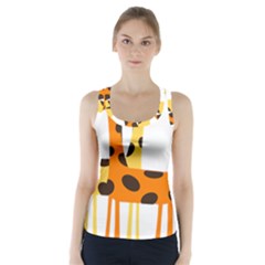 Giraffe Africa Safari Wildlife Racer Back Sports Top by Nexatart