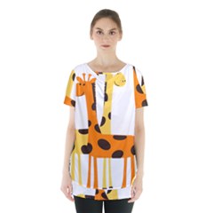 Giraffe Africa Safari Wildlife Skirt Hem Sports Top by Nexatart