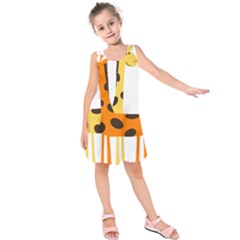 Giraffe Africa Safari Wildlife Kids  Sleeveless Dress by Nexatart