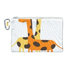 Giraffe Africa Safari Wildlife Canvas Cosmetic Bag (large) by Nexatart