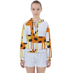 Giraffe Africa Safari Wildlife Women s Tie Up Sweat