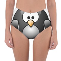 Penguin Birds Aquatic Flightless Reversible High-waist Bikini Bottoms by Nexatart