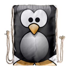 Penguin Birds Aquatic Flightless Drawstring Bag (large) by Nexatart