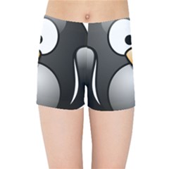 Penguin Birds Aquatic Flightless Kids Sports Shorts by Nexatart