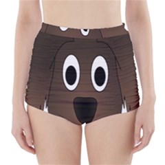 Dog Pup Animal Canine Brown Pet High-waisted Bikini Bottoms by Nexatart