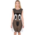 Dog Pup Animal Canine Brown Pet Capsleeve Midi Dress View1