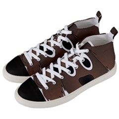 Dog Pup Animal Canine Brown Pet Men s Mid-top Canvas Sneakers