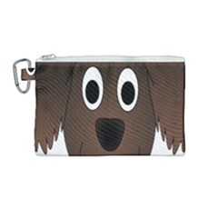 Dog Pup Animal Canine Brown Pet Canvas Cosmetic Bag (medium) by Nexatart