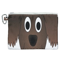 Dog Pup Animal Canine Brown Pet Canvas Cosmetic Bag (xl) by Nexatart