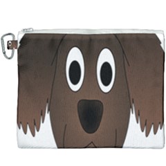 Dog Pup Animal Canine Brown Pet Canvas Cosmetic Bag (xxxl) by Nexatart