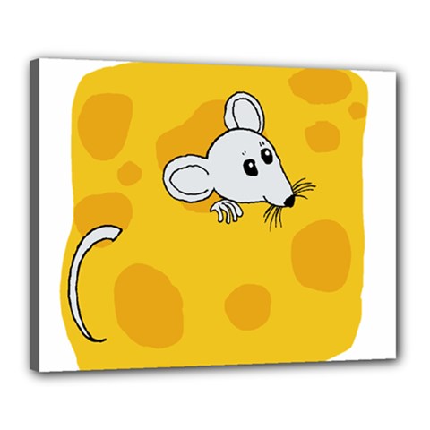 Rat Mouse Cheese Animal Mammal Canvas 20  X 16  by Nexatart