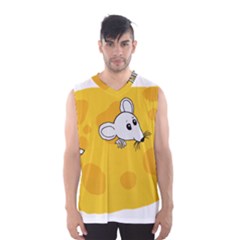 Rat Mouse Cheese Animal Mammal Men s Basketball Tank Top by Nexatart