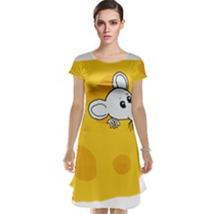 Rat Mouse Cheese Animal Mammal Cap Sleeve Nightdress by Nexatart