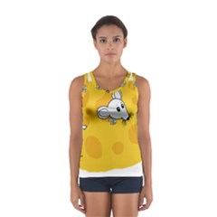 Rat Mouse Cheese Animal Mammal Sport Tank Top  by Nexatart