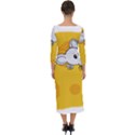 Rat Mouse Cheese Animal Mammal Quarter Sleeve Midi Bodycon Dress View2