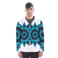 Transparent Triangles Hooded Wind Breaker (men) by Nexatart