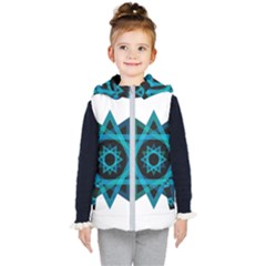 Transparent Triangles Kid s Hooded Puffer Vest by Nexatart