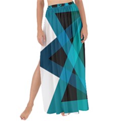 Transparent Triangles Maxi Chiffon Tie-up Sarong by Nexatart