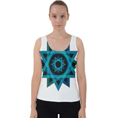 Transparent Triangles Velvet Tank Top