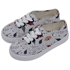 Grey Toned Pattern Kids  Classic Low Top Sneakers