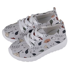 Grey Toned Pattern Kids  Lightweight Sports Shoes