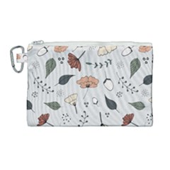 Grey Toned Pattern Canvas Cosmetic Bag (large) by Nexatart