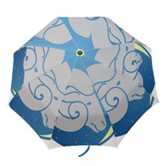 Ram Zodiac Sign Zodiac Moon Star Folding Umbrellas by Nexatart