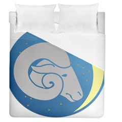 Ram Zodiac Sign Zodiac Moon Star Duvet Cover (queen Size) by Nexatart