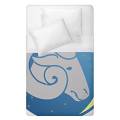 Ram Zodiac Sign Zodiac Moon Star Duvet Cover (single Size) by Nexatart