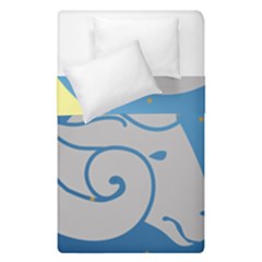 Ram Zodiac Sign Zodiac Moon Star Duvet Cover Double Side (single Size) by Nexatart