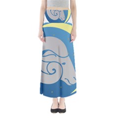 Ram Zodiac Sign Zodiac Moon Star Full Length Maxi Skirt by Nexatart