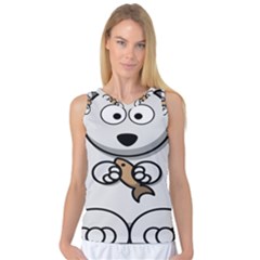 Bear Polar Bear Arctic Fish Mammal Women s Basketball Tank Top by Nexatart