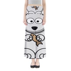 Bear Polar Bear Arctic Fish Mammal Full Length Maxi Skirt by Nexatart