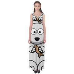 Bear Polar Bear Arctic Fish Mammal Empire Waist Maxi Dress