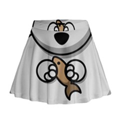 Bear Polar Bear Arctic Fish Mammal Mini Flare Skirt by Nexatart