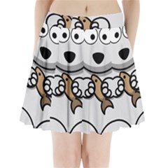 Bear Polar Bear Arctic Fish Mammal Pleated Mini Skirt by Nexatart