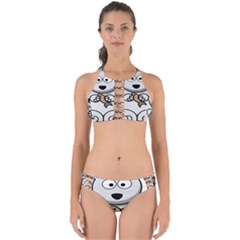 Bear Polar Bear Arctic Fish Mammal Perfectly Cut Out Bikini Set