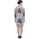 Bear Polar Bear Arctic Fish Mammal Long Sleeve Crop Top & Bodycon Skirt Set View2