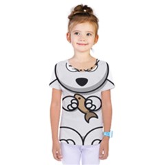 Bear Polar Bear Arctic Fish Mammal Kids  One Piece Tee