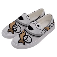 Bear Polar Bear Arctic Fish Mammal Men s Canvas Slip Ons