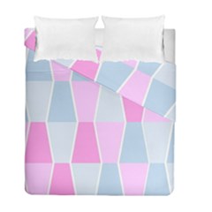 Geometric Pattern Design Pastels Duvet Cover Double Side (full/ Double Size) by Nexatart