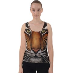 The Tiger Face Velvet Tank Top