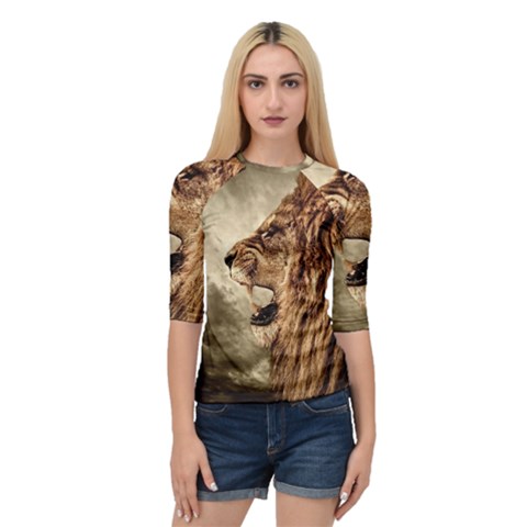 Roaring Lion Quarter Sleeve Raglan Tee by Nexatart