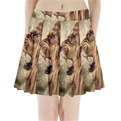 Roaring Lion Pleated Mini Skirt by Nexatart