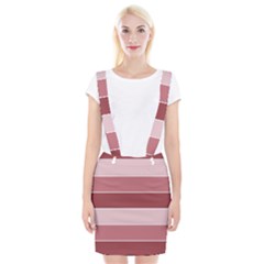 Striped Shapes Wide Stripes Horizontal Geometric Braces Suspender Skirt by Nexatart