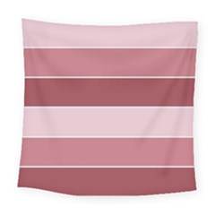 Striped Shapes Wide Stripes Horizontal Geometric Square Tapestry (large) by Nexatart