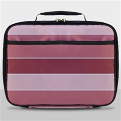 Striped Shapes Wide Stripes Horizontal Geometric Full Print Lunch Bag by Nexatart