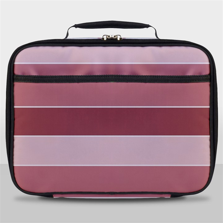 Striped Shapes Wide Stripes Horizontal Geometric Full Print Lunch Bag